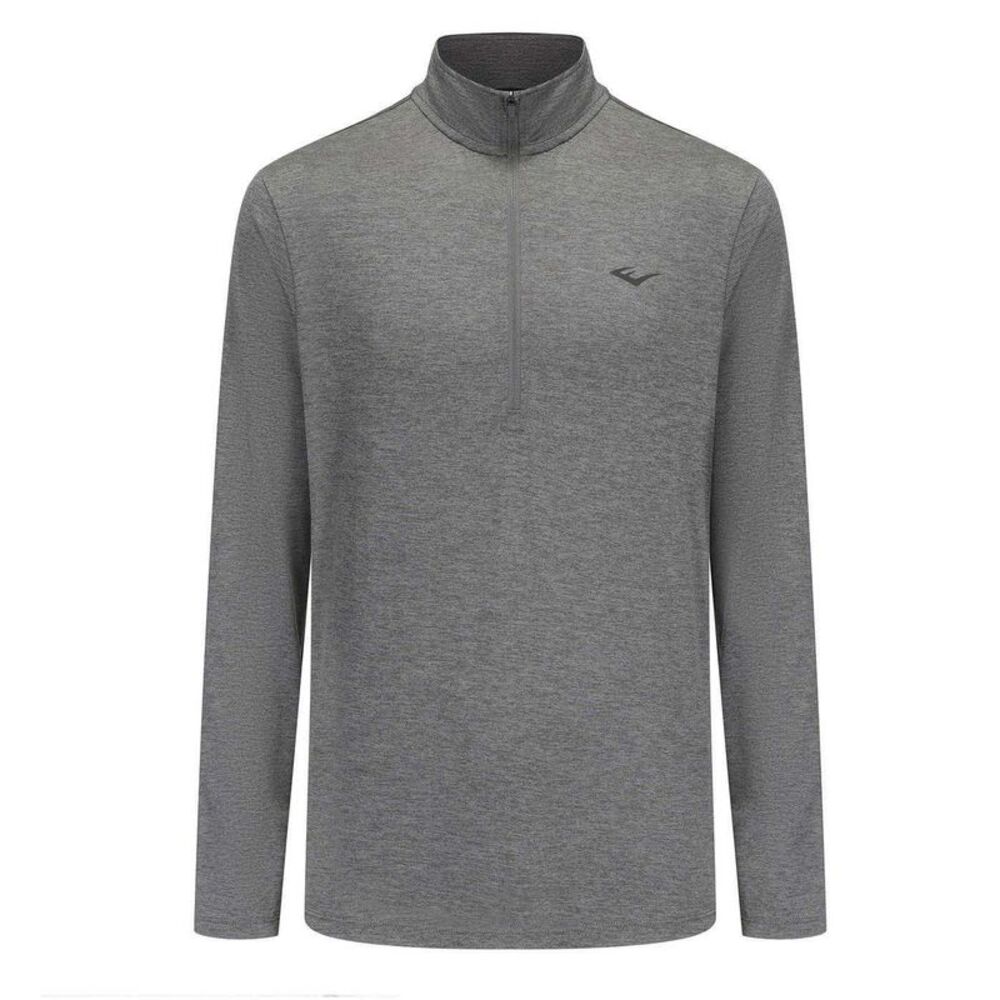 Everlast Mens Mock Neck Regular Long-Sleeved Top / Charcoal Marl